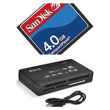 Sandisk Compact Flash 4 Gb Cf Hafıza Kartı+Kart Okuyucu