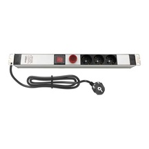 Amp Connect 19" 1u 3'lü Schuko Anahtarlı Volt/amper Gösterheli Kabinet Grup Prizi Pdu