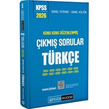 2026 Kpss Gygk Türkçe Konu Konu Düzenlenmiş Tamamı Çözümlü Çıkmış Sorular Pegem Akademi