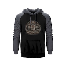 Meshuggah Koloss Gri Renk Reglan Kol Kapşonlu Sweatshirt Gri
