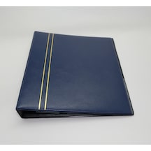 Para Albümü+10 Adet 3 Bölmeli Sayfasıyla- Sırtı 3cm Lacivert R .