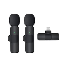 Zenvia K9 Kablosuz Yaka Mikrofonu Lightning 2 Li Mini Mikrofon Youtube Tik Tok 2 Adet Znv2026