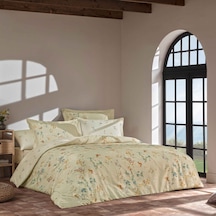 Linens Glima Pamuk Saten Çift Kişilik Nevresim Takımı Bej Bej