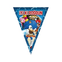 Yogiparti Sonic Boom İyiki Doğdun Baskılı Yazılı Flama Diğer