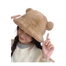Mood Agenda Sevimli Ayı Kulak Peluş Bucket Şapka Camel