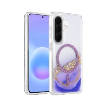 Onegif Samsung Galaxy A37 5g Lotus Simli Magsafe Kapak - Mor - Mor