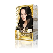 Deluxe Serisi 24k Altın Parçacıklı Serum İle 1 Kutu 2 X 50 Ml Ve Geliştiriciler Saç Boyası Koyu Kahve 3.0