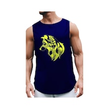 Bluu Mandalaw Kolsuz Sporcu T-shirt Tank Top Spor Atlet