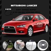 Mitsubishi Lancer Oto Araç Kapı Koruma Fitili 5 Metre Parlak Siyah Renk