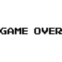 Game Over Sticker Oto Cam Sticker Siyah 30 X 3 Cm