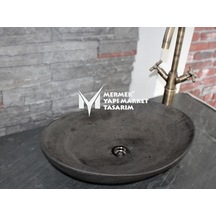 Bazalt Antrasit Kayık Lavabo