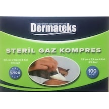 Dermateks Steril Gazlı Bez Gaz Kompres Spanç 100 Adet