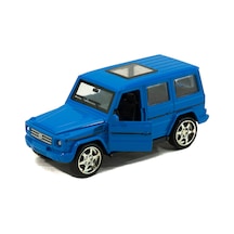 Metal Mercedes G63 Çek Bırak Model Araba Mavi 12 Cm