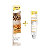Gimcat Duo Paste Peynirli Malt Kedi Macunu 50 G + Gimcat Multivitamin