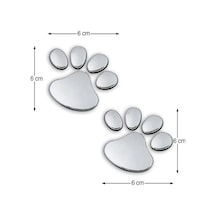 4 Adet 3D Kabartmalı Kedi Pati Etiket Otomobil Yapıştırma