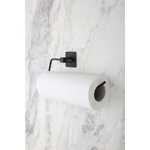 MultiStore Kare Yapışkanlı Siyah Kağıt Rulo Havluluk, Peçetelik, Yapışkanlı Tasarım, Banyo Askısı
