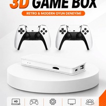 20.000+ Oyunlu Retro Oyun Konsolu 4k Hd Ve 3d Görüntü, Çift Kablosuz Kontrolcü