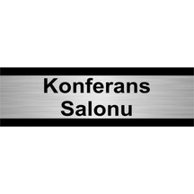 Konferans Salonu 10x20cm Gümüş Renk Metal Yönlendirme Levhası