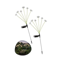 Buffer Güneş Enerjili Mantar Bahçe Lambası, Solar Led Dış Mekan Aydınlatma, Otomatik Sensörlü Dekoratif Bahçe Işığı, Plastik, 2 Adet .