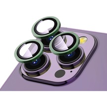 Forzacase İphone 13 Pro İle Uyumlu Kamera Camı Lens Koruyucu Halka Seti - Fc381 Yeşil