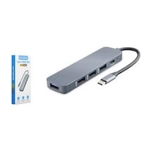 Hadron Hdx7044 Type-c Hub 4-usb3.0 + Dc Sv Gri