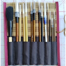 Tr Çini Tahrir, Seramik Boyama, Çini Boyama, Vazo, Sırlama, Resim, Hasır Fırçalık, Brush Yazı-18 Parça