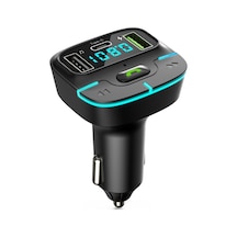 Araba Bluetooth Mp3 Çalar Ortam Işığı Şarj Cihazı Siyah