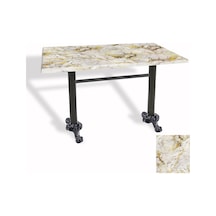 Çipa Döküm Ayak Masa 70x120 Cm - Werzalit, Wermodin Ve Allzalit Tabla - Gold Çok Renkli
