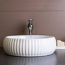 Lena - Tezgah Üstü Porselen Lavabo - E-4161- Beyaz