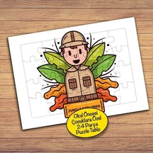 Çevreci Orman Gezgini Çocuklara Özel Puzzle Yapboz Tablo-236pz