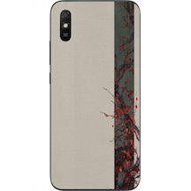 Redmi 9a Uyumlu Sade Sonbahar Sarmaşık Baskılı Silikon Kılıf Renkli