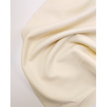 Krem Arkası Telalı Enine Esnek Tok Jarse Kumaş Elbiselik & Bluzluk En: 160cm-12704
