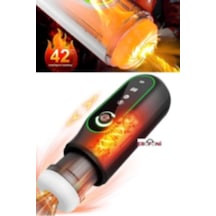 Erofoni Sıcaklık Ayarlı Otomatik İleri Geri Hareketli Emiş Özellikli 31 CM Usb Teknolojik Suni Vajina Mastürbatör