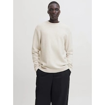 Jack & Jones Jack&jones 12286144 0 Yaka Erkek Triko - Krem