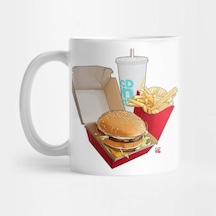 Hamburger Menüsü Kupa Bardak Çok Renkli
