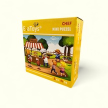 Esatoys Ahşap Chef Mini Puzzle 4 Yaş 54 Parça