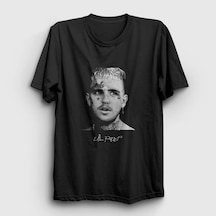 Presmono Unisex Portrait Lil Peep T-shirt Siyah