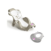 Okbaby Bebek Banyo Seti Buddy Küvet Aparatı + Hippo Duş Şapkası A.gri