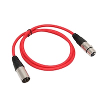 Mikrofon Kablosu 10 M - Xlr Erkek Xlr Dişi Kırmızı