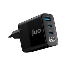 65w Gan Led Ekranlı Hızlı Şarj Cihazı 2 Type-c + Usb-a İphone & İpad & Notebook Uyumlu Şarj Aleti
