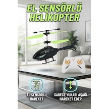 Hareket Sensörlü Kumandalı Şarjlı Yeşil Helikopter - Oyuncak Helikopter
