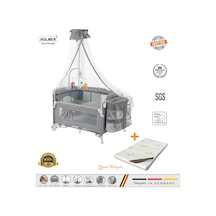 Holmer Yatak Hediyeli Coolstyle Maxi Cibinlikli Dönenceli Anne Yanı Park Yatak 70x110cm + Yatak