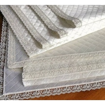 Ceylan Home Dolap İçi Kapitone Güpürlü Raf Örtüsü Beyaz Ve Krem 001