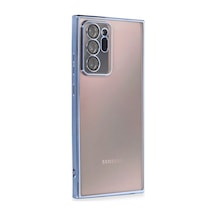 Samsung Galaxy  Uyumlu,  Note 20 Ultra Kılıf Razer Lensli Silikon - Açık Mavi