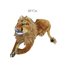 Aslan Peluş Dev Boy 60 Cm Peluş Aslan Kahverengi