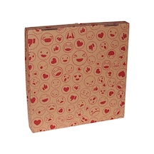 36 CM Emoji Baskılı Pizza Kutusu (36 x 36 x 4)  300 Adet