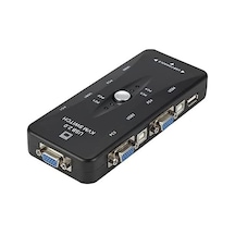 4 Port USB KVM Switch 4 PC Kasa Tek Kontrol Çoklu VGA