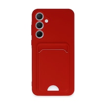 Samsung Galaxy Uyumlu A35 5g Kılıf Kelvin Kartvizitli Silikon - Kırmızı Bz8683140711016