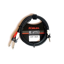 Kirlin Lgy362L2Mbk 3.5 Mm Trs - 2 X 1-4 Mono Jak Kablo 2 Mt