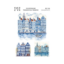 Polyesterhobi Premium Sulu Transfer 25x35 Cm Blue Blanc Desenli Ps 135